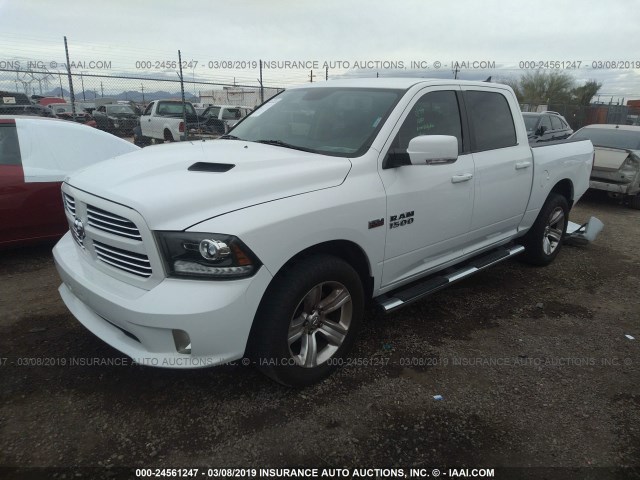 1C6RR6MT7ES326935 - 2014 RAM 1500 SPORT WHITE photo 2