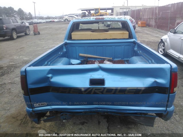 1GCCS1947R8181681 - 1994 CHEVROLET S TRUCK S10 BLUE photo 6