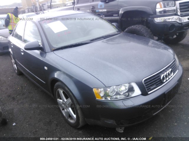 WAULC68E94A120402 - 2004 AUDI A4 1.8T QUATTRO GRAY photo 1