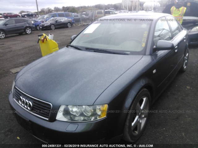 WAULC68E94A120402 - 2004 AUDI A4 1.8T QUATTRO GRAY photo 2