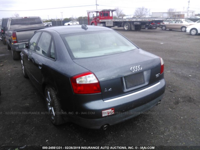 WAULC68E94A120402 - 2004 AUDI A4 1.8T QUATTRO GRAY photo 3