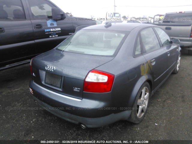 WAULC68E94A120402 - 2004 AUDI A4 1.8T QUATTRO GRAY photo 4