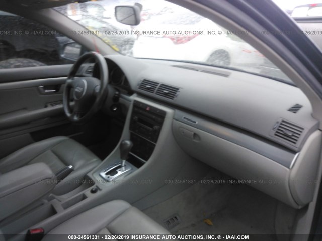 WAULC68E94A120402 - 2004 AUDI A4 1.8T QUATTRO GRAY photo 5