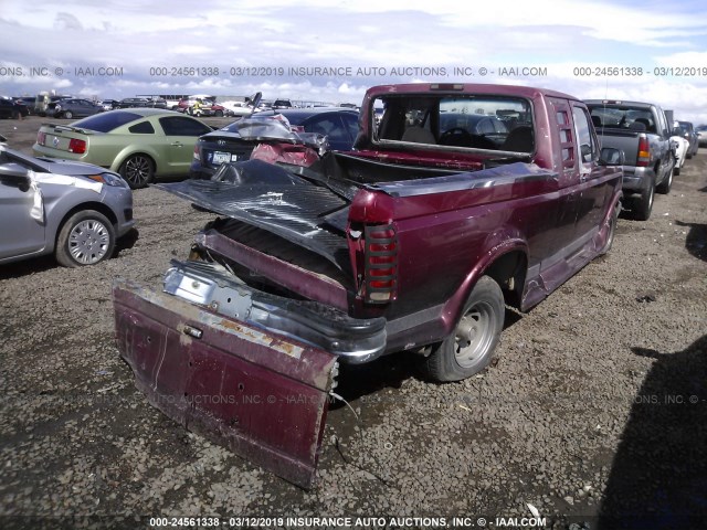 1FTEX15H9RKB23187 - 1994 FORD F150 RED photo 4
