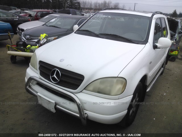 4JGAB54EXYA154752 - 2000 MERCEDES-BENZ ML 320 WHITE photo 2