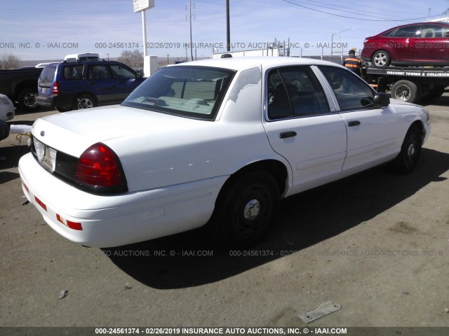 2FAFP71W33X134241 - 2003 FORD CROWN VICTORIA POLICE INTERCEPTOR WHITE photo 4