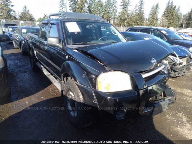 1N6ED29YX4C423894 - 2004 NISSAN FRONTIER CREW CAB XE V6 BLACK photo 1