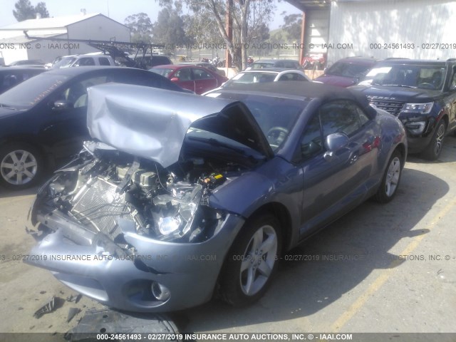 4A3AL25F57E052822 - 2007 MITSUBISHI ECLIPSE SPYDER GS BLUE photo 2