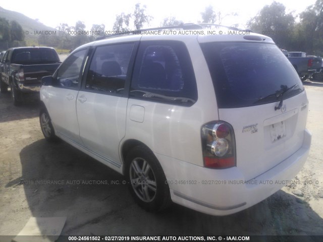 JM3LW28A050536269 - 2005 MAZDA MPV WAGON WHITE photo 3