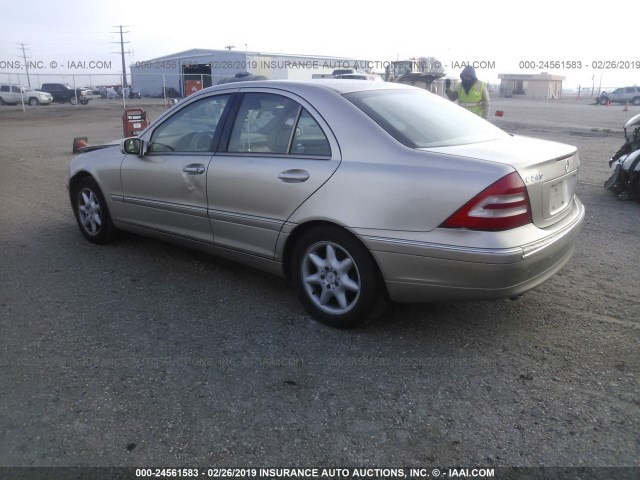 WDBRF61J23A478837 - 2003 MERCEDES-BENZ C 240 BEIGE photo 3