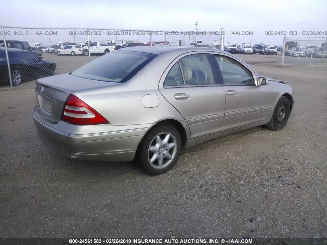 WDBRF61J23A478837 - 2003 MERCEDES-BENZ C 240 BEIGE photo 4