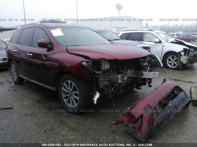 5N1AR2MN8GC600071 - 2016 NISSAN PATHFINDER S/SV/SL/PLATINUM RED photo 1