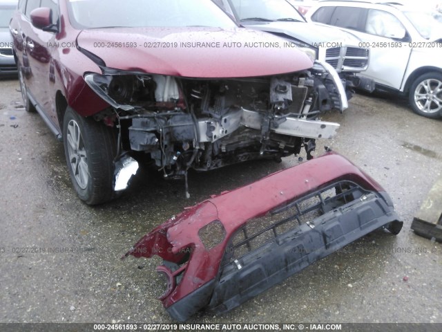 5N1AR2MN8GC600071 - 2016 NISSAN PATHFINDER S/SV/SL/PLATINUM RED photo 6