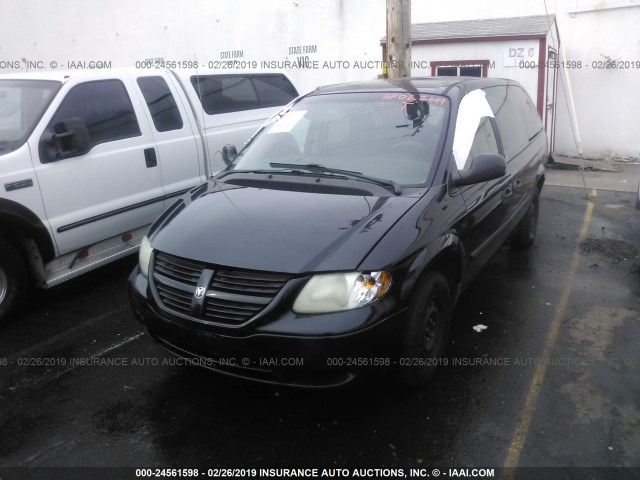 1D4GP24RX5B332248 - 2005 DODGE GRAND CARAVAN SE BLACK photo 2