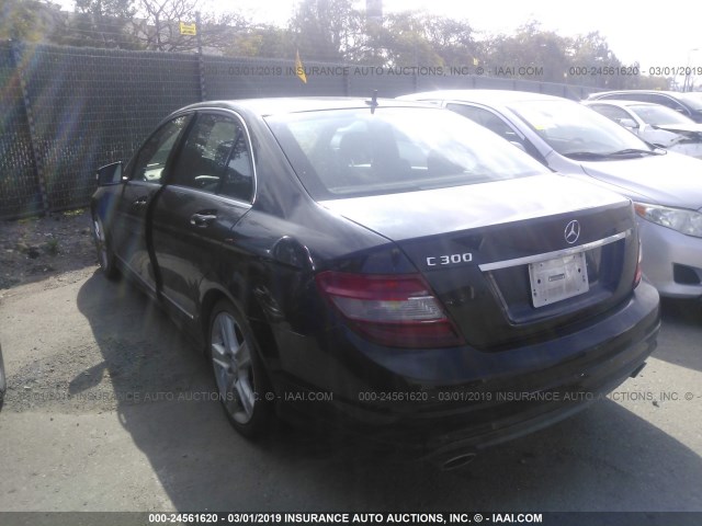 WDDGF5EB9BA476609 - 2011 MERCEDES-BENZ C 300 BLACK photo 3