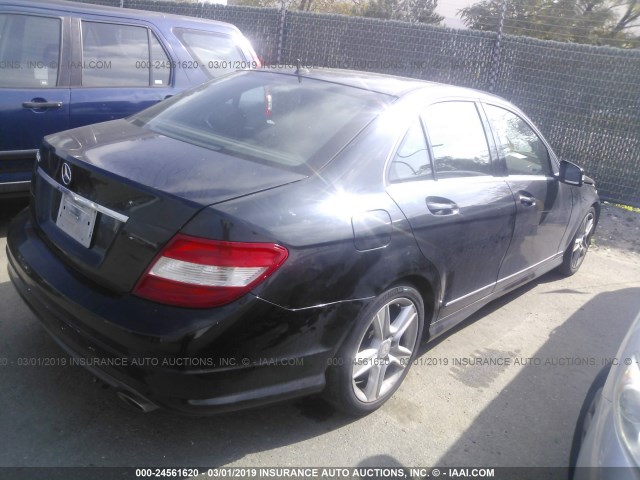 WDDGF5EB9BA476609 - 2011 MERCEDES-BENZ C 300 BLACK photo 4
