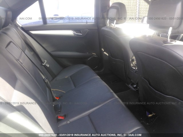 WDDGF5EB9BA476609 - 2011 MERCEDES-BENZ C 300 BLACK photo 8