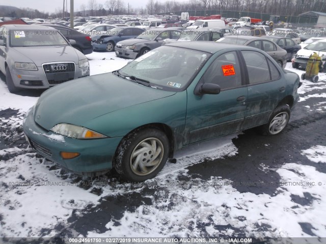 1G1JF5242V7273660 - 1997 CHEVROLET CAVALIER LS GREEN photo 2