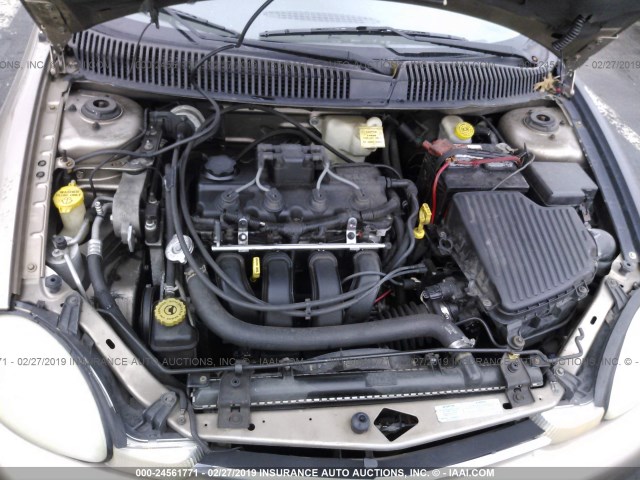 1B3ES46C3YD558634 - 2000 DODGE NEON ES TAN photo 10