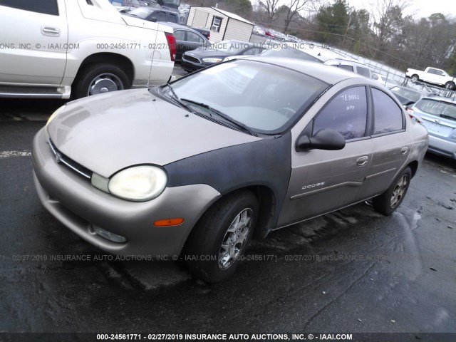 1B3ES46C3YD558634 - 2000 DODGE NEON ES TAN photo 2