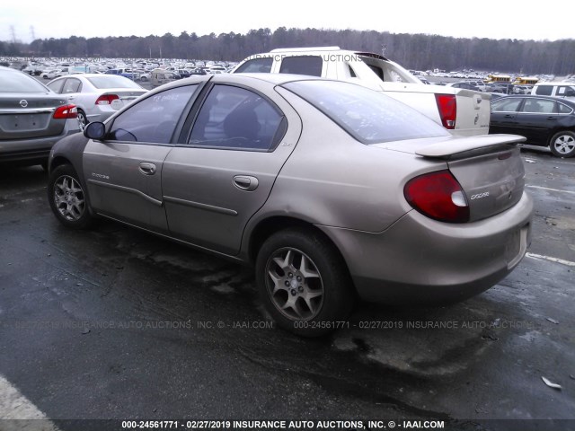 1B3ES46C3YD558634 - 2000 DODGE NEON ES TAN photo 3