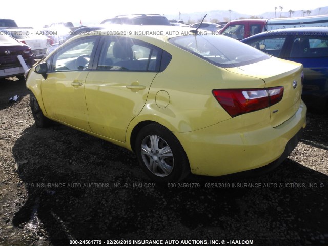 KNADM4A3XG6594719 - 2016 KIA RIO LX YELLOW photo 3