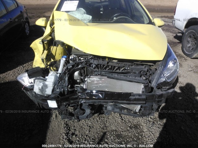 KNADM4A3XG6594719 - 2016 KIA RIO LX YELLOW photo 6