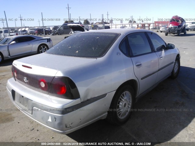 2G1WF55E519251512 - 2001 CHEVROLET IMPALA SILVER photo 4