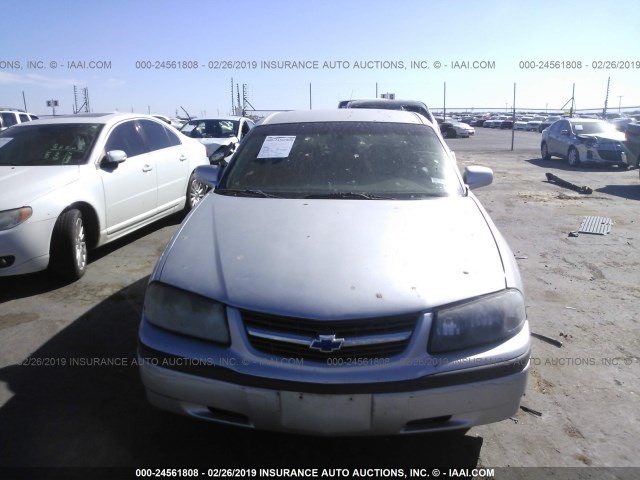 2G1WF55E519251512 - 2001 CHEVROLET IMPALA SILVER photo 6