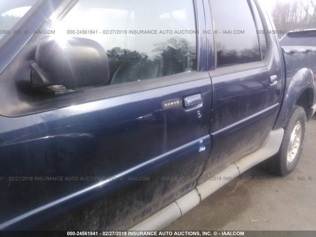 1FMZU77E63UA17819 - 2003 FORD EXPLORER SPORT TR  BLUE photo 6