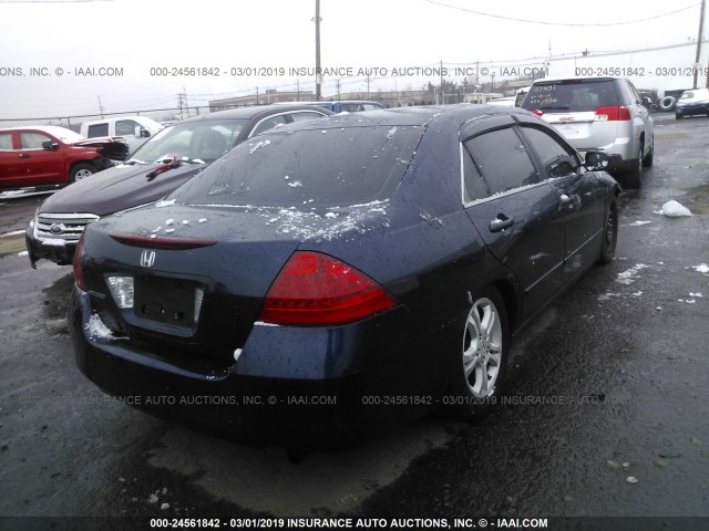 1HGCM56166A048282 - 2006 HONDA ACCORD VALUE BLUE photo 4