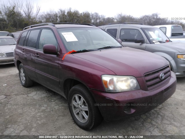 JTEGP21A040021722 - 2004 TOYOTA HIGHLANDER LIMITED RED photo 1