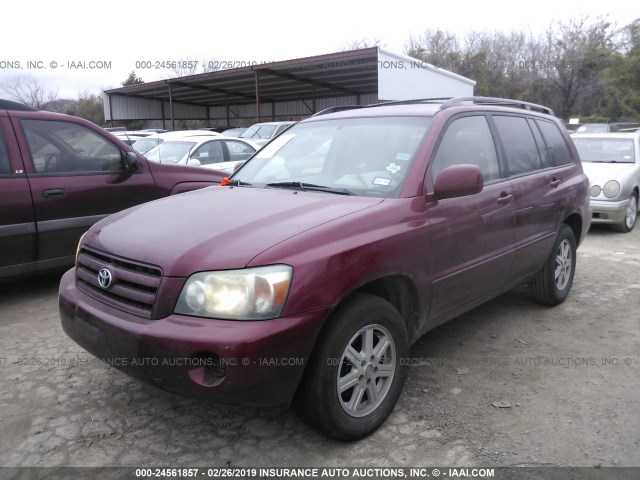 JTEGP21A040021722 - 2004 TOYOTA HIGHLANDER LIMITED RED photo 2