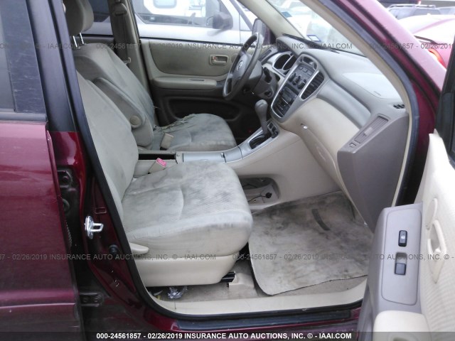 JTEGP21A040021722 - 2004 TOYOTA HIGHLANDER LIMITED RED photo 5