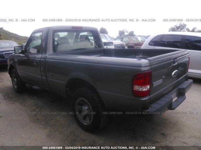 1FTYR10D37PA08533 - 2007 FORD RANGER GRAY photo 3