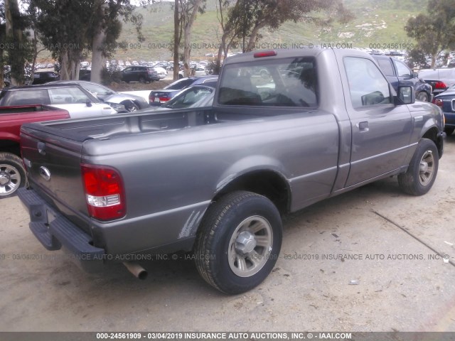 1FTYR10D37PA08533 - 2007 FORD RANGER GRAY photo 4
