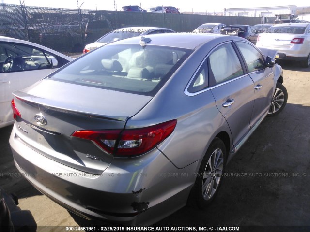 5NPE34AF0GH285125 - 2016 HYUNDAI SONATA SPORT/LIMITED GRAY photo 4