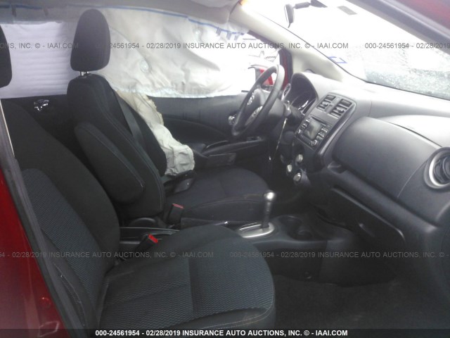 3N1CE2CP6EL405232 - 2014 NISSAN VERSA NOTE S/S PLUS/SV/SL RED photo 5