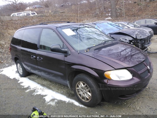 1D4GP44R03B324667 - 2003 DODGE GRAND CARAVAN SPORT MAROON photo 1