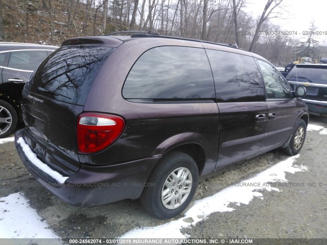 1D4GP44R03B324667 - 2003 DODGE GRAND CARAVAN SPORT MAROON photo 4