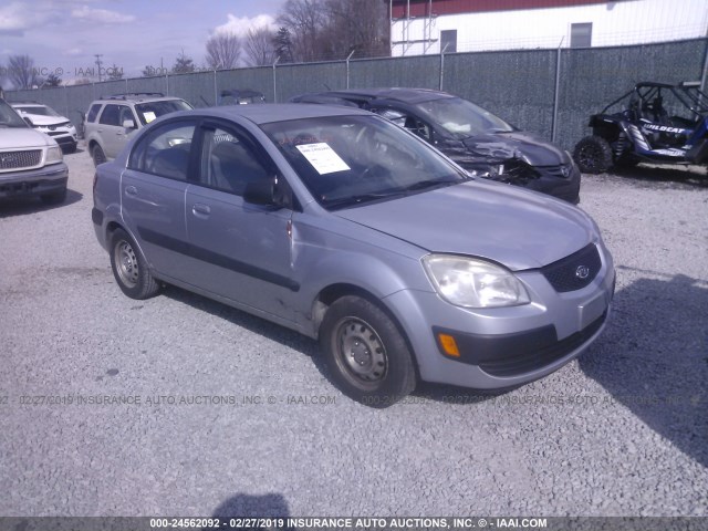 KNADE123876191476 - 2007 KIA RIO LX/SX SILVER photo 1