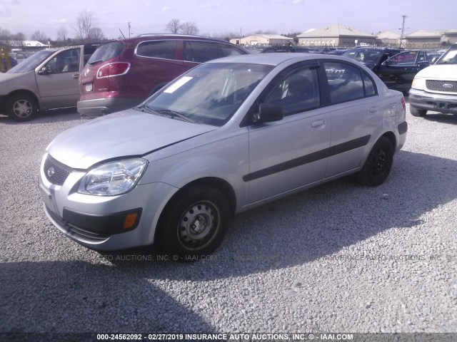 KNADE123876191476 - 2007 KIA RIO LX/SX SILVER photo 2