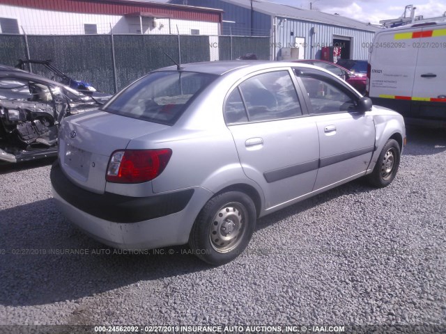 KNADE123876191476 - 2007 KIA RIO LX/SX SILVER photo 4