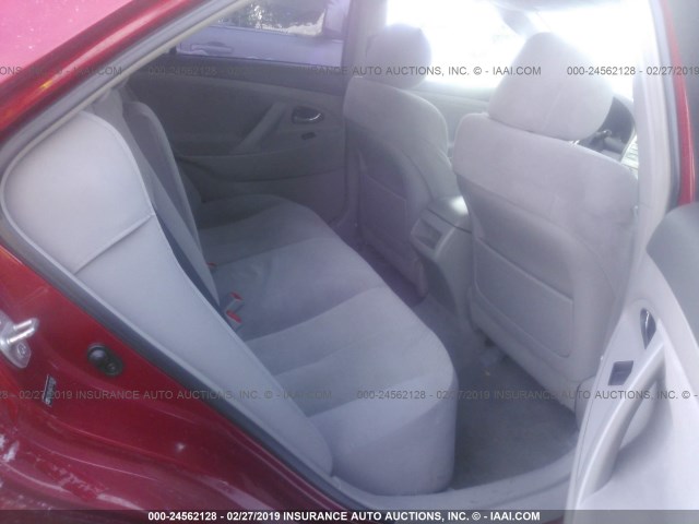 4T1BE46K27U130306 - 2007 TOYOTA CAMRY NEW GENERAT CE/LE/XLE/SE RED photo 8