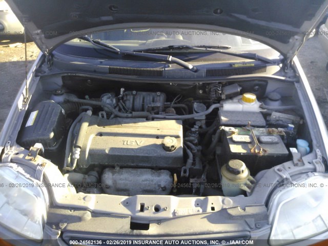 KL1TD56696B649892 - 2006 CHEVROLET AVEO LS GRAY photo 10