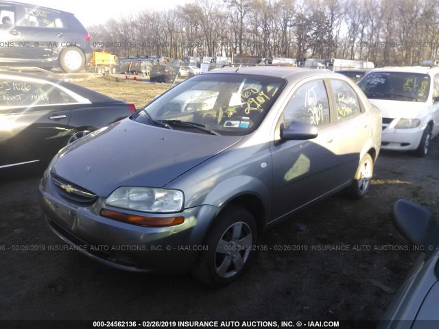 KL1TD56696B649892 - 2006 CHEVROLET AVEO LS GRAY photo 2