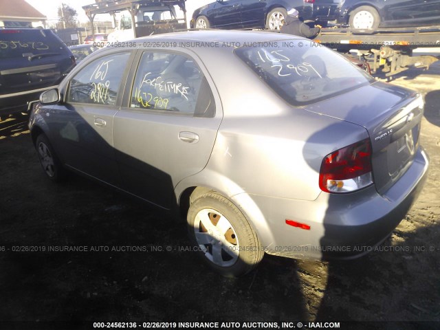 KL1TD56696B649892 - 2006 CHEVROLET AVEO LS GRAY photo 3