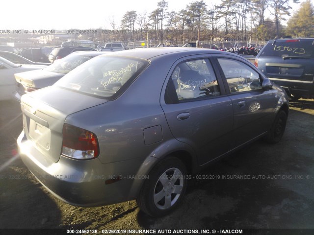 KL1TD56696B649892 - 2006 CHEVROLET AVEO LS GRAY photo 4