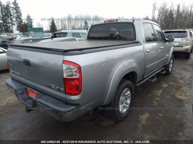 5TBDT44195S495587 - 2005 TOYOTA TUNDRA DOUBLE CAB SR5 GRAY photo 4