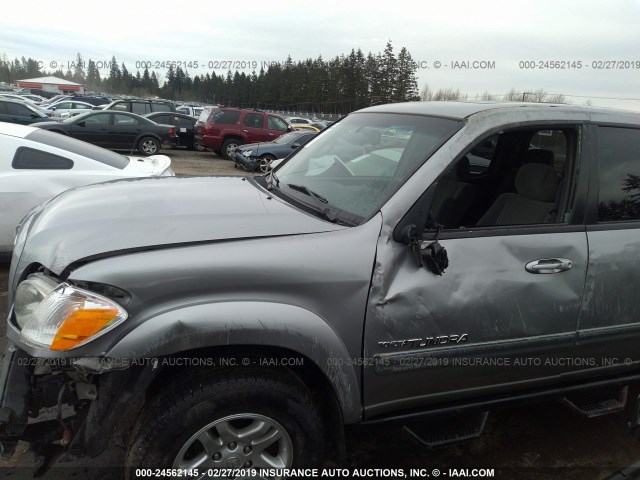 5TBDT44195S495587 - 2005 TOYOTA TUNDRA DOUBLE CAB SR5 GRAY photo 6